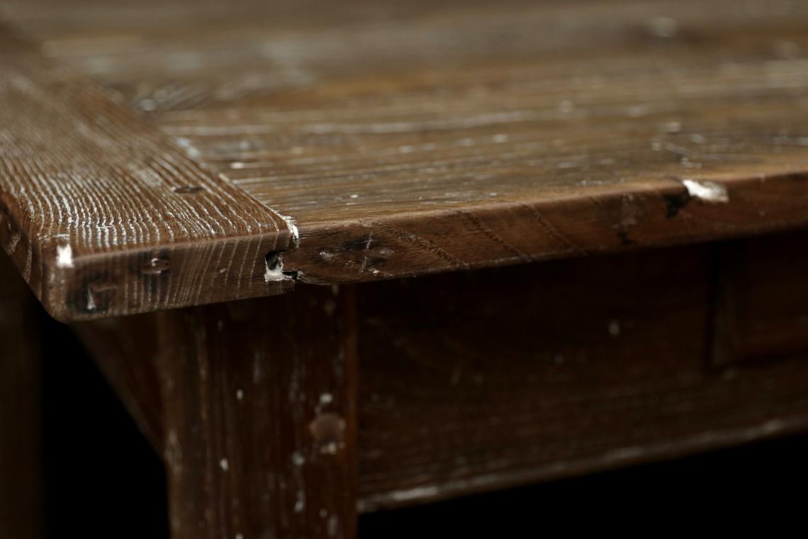 French Provincial Dining Table with Stretcher Base